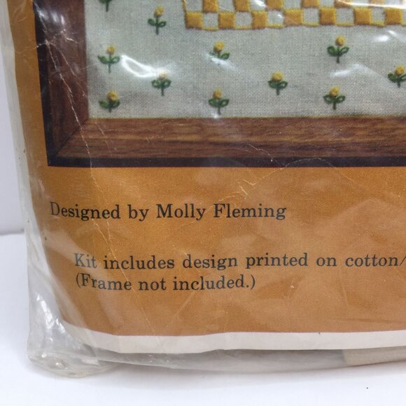 Vtg The Creative Circle 0606 Nursery Time Embroidery Kit 12"x16" Name Birth Date - Picture 4 of 6